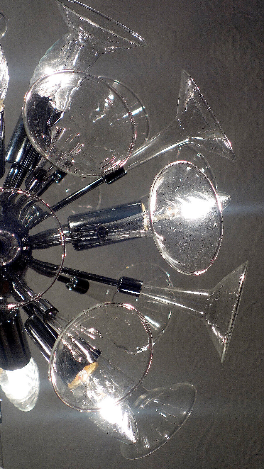 Sputnik Stil Nikel Glas Pendelleuchte Kronleuchter, Lüster 9 Flammig