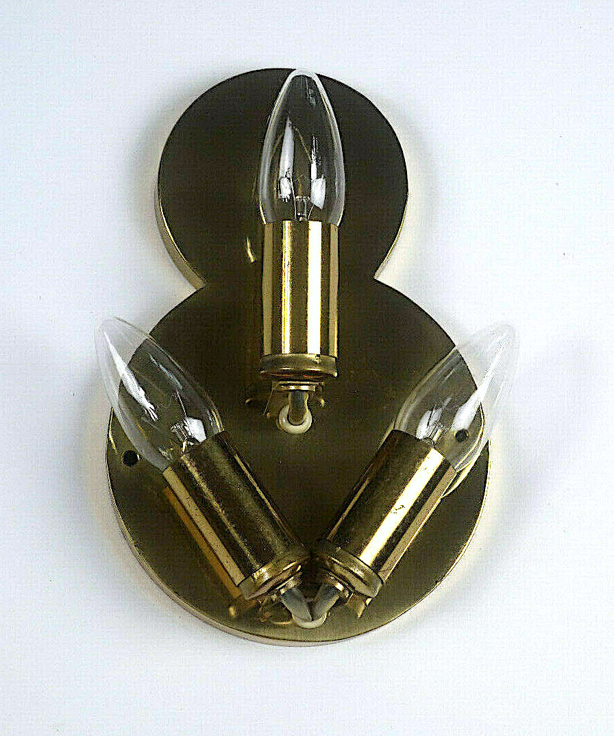 Hochwertige seltene Messing Bleikristall PALWA Wandlampe 30 cm Hoch